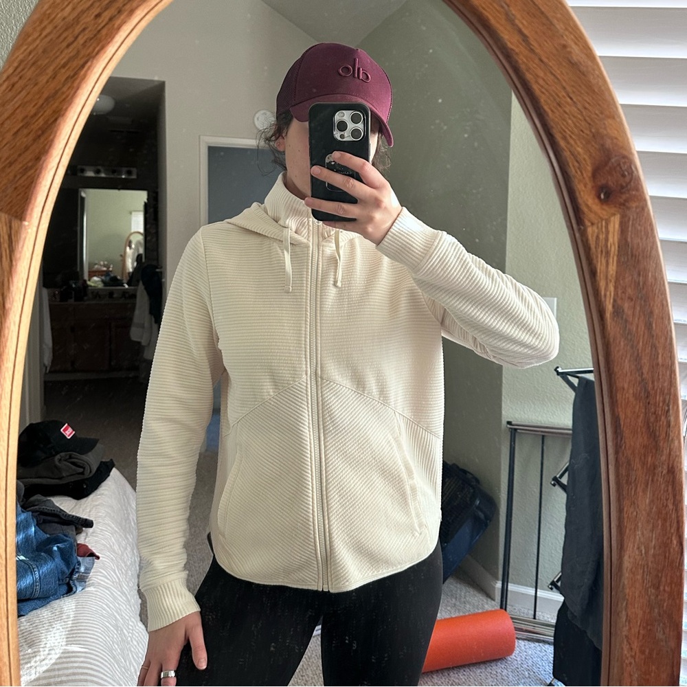 Dicks Sporting Goods Ribbed Jacket - Cream - Size M